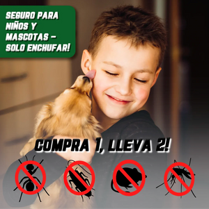 Repelente Ultrasónico Pest Reject 200m² – Seguro para Mascotas y Niños – COMPRA 1, LLEVA 2 [Sin Veneno, Silencioso]