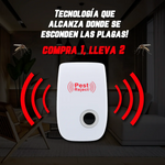 Repelente Ultrasónico Pest Reject 200m² – Seguro para Mascotas y Niños – COMPRA 1, LLEVA 2 [Sin Veneno, Silencioso]