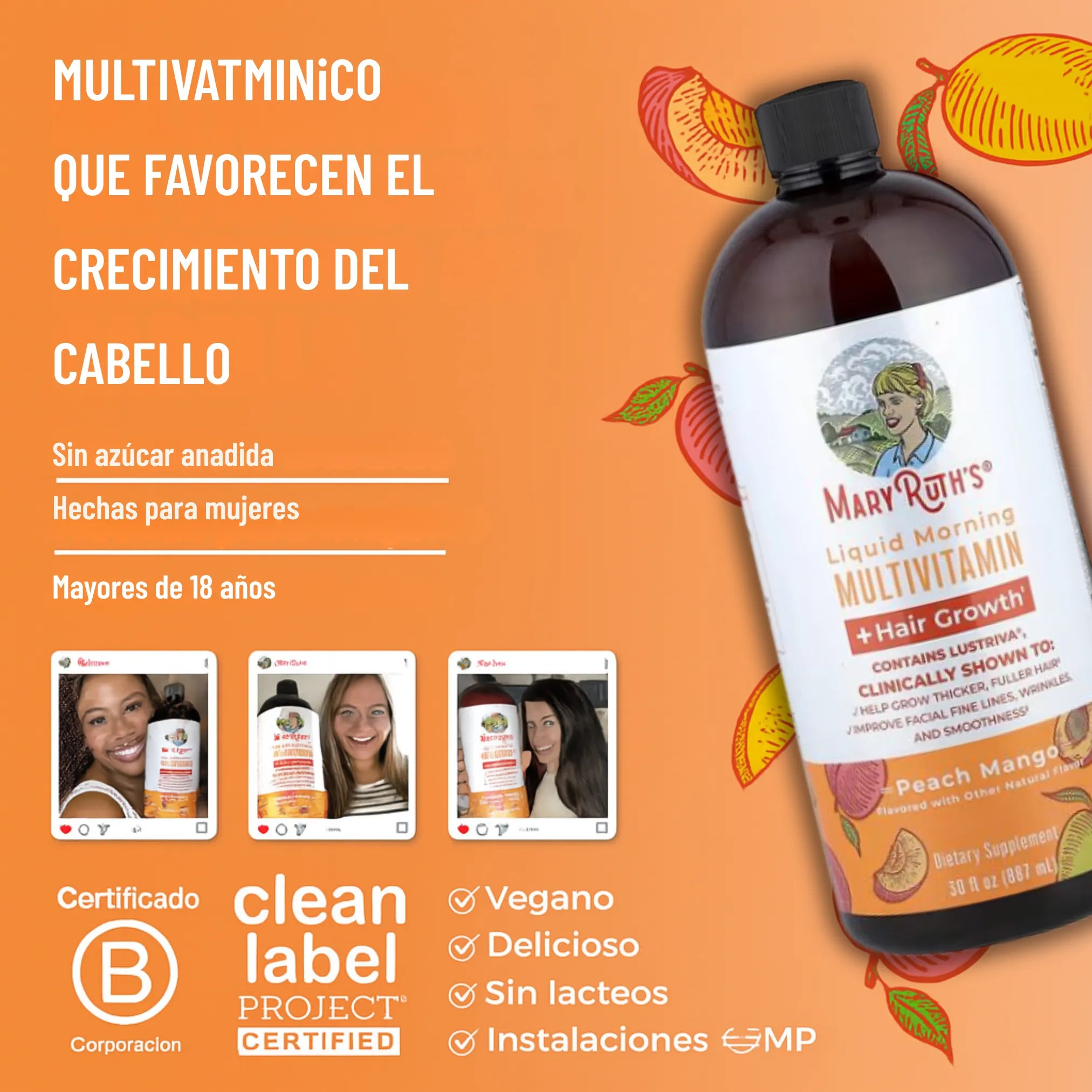 ¡SOLO POR HOY 🏷️! MULTIVITAMINICO CAPILAR MARY RUTH'S 💇‍♀️ Para fortalece tu cabello🙂 ENVÍO GRATIS 🎁🎁🎁